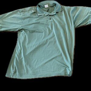 Publix Uniform Polo Shirt Employee Work Mens Large Green Short Sleeve